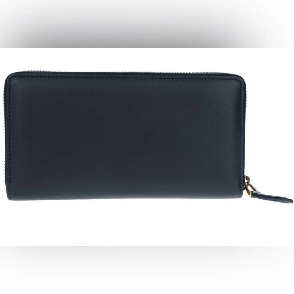 NEW GUCCI BLK LEATHER BLIND FOR LOVE ZIP AROUND LONG CLUTCH WALLET W/BOX UNISEX - Picture 3 of 6